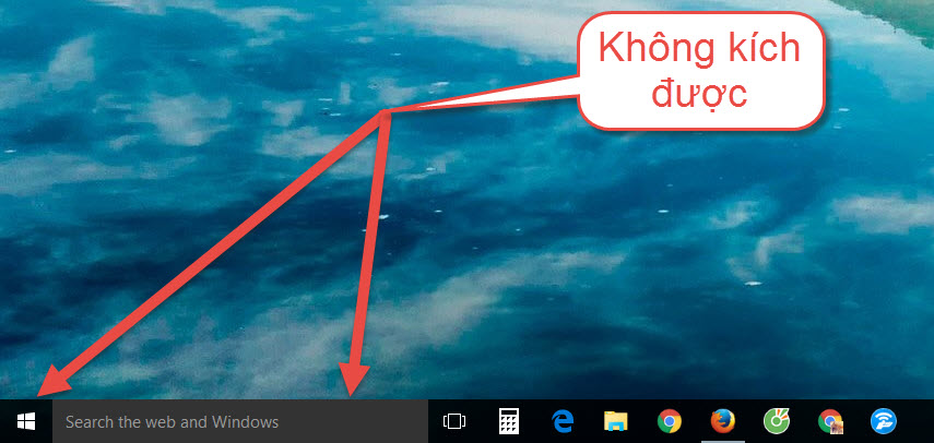 Fix not click on the Start Menu - Speaker - Taskbar in Windows 10