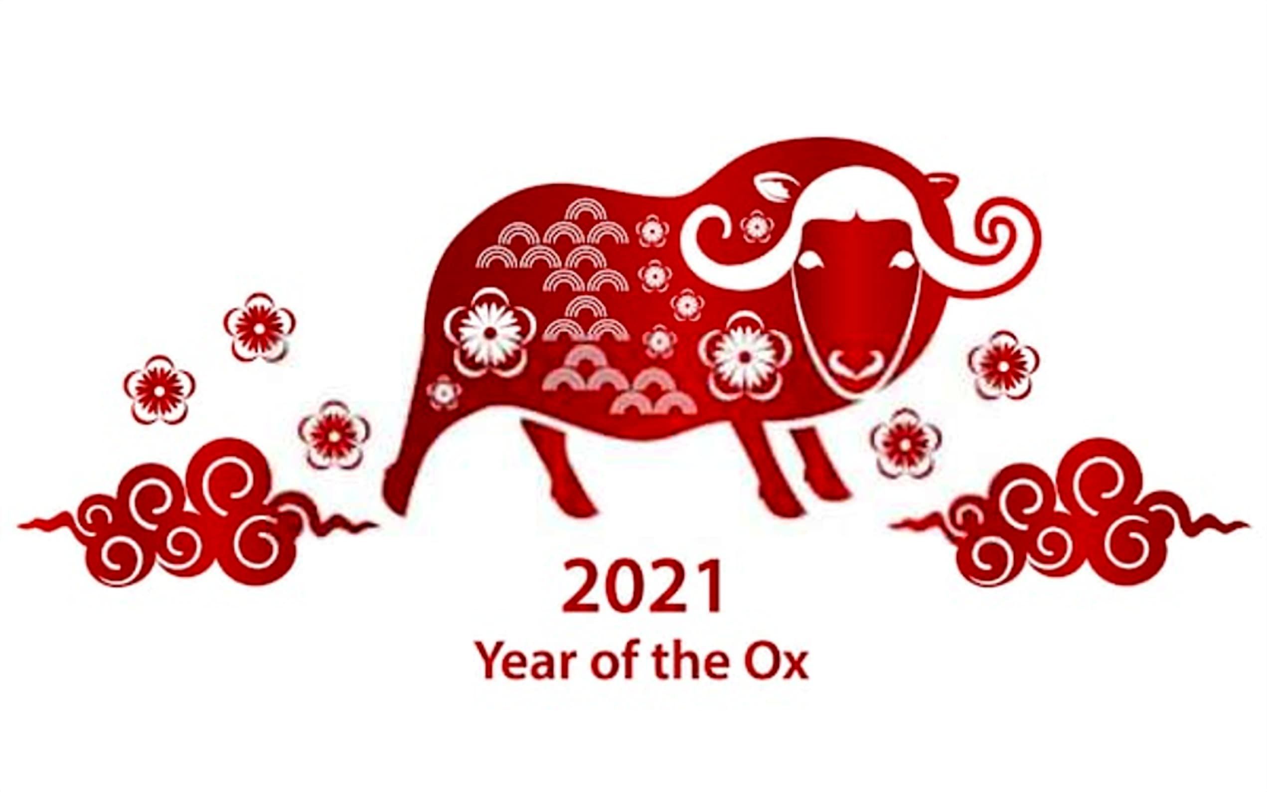 Chinese New Year 2021 Images and Wallpaper in 2020 | Year of the cow,  Christmas flyer template, Happy chinese new year