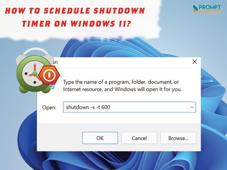How to Set shutdown timer Windows 11