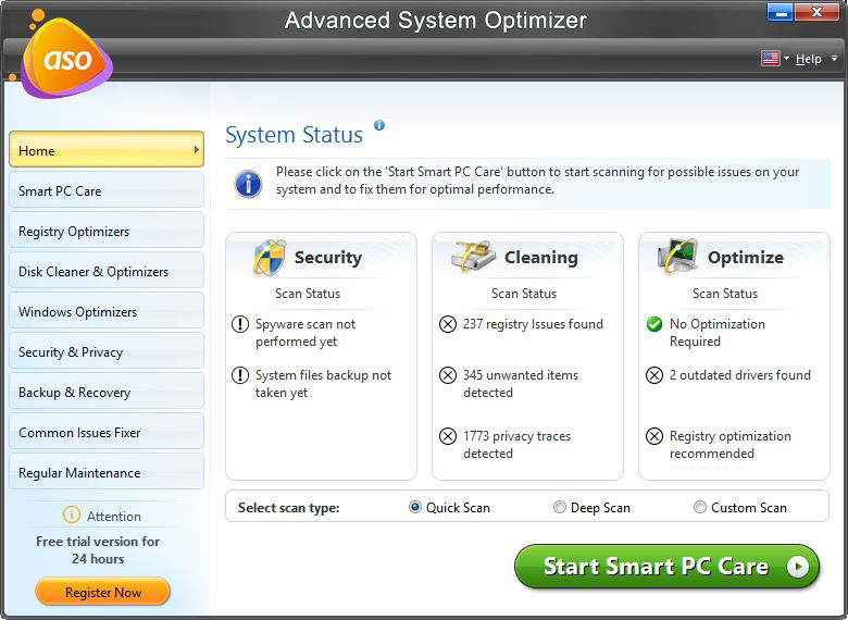 Download and install Advanced System Optimizer