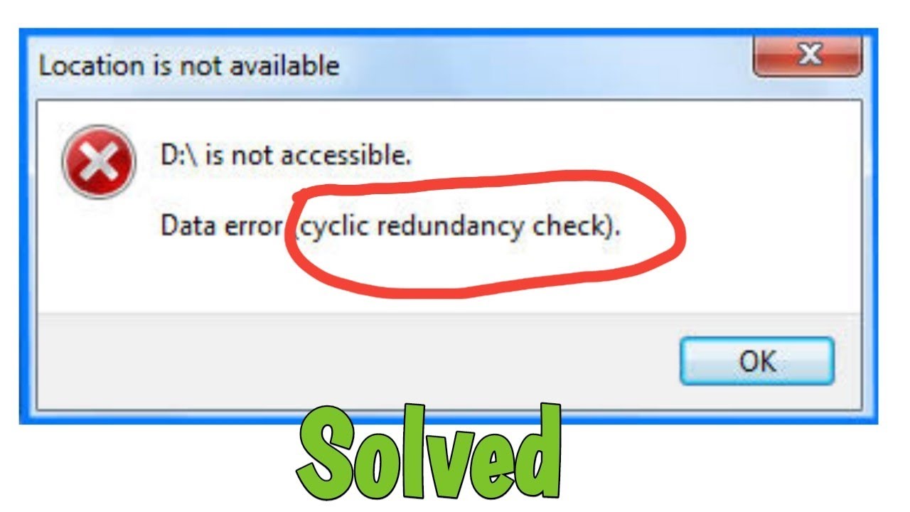 Cyclic redundancy check error fix