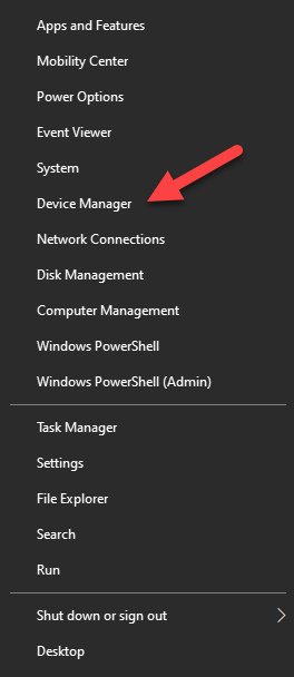 open Device Manager