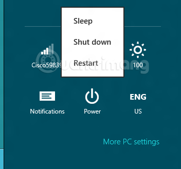 Restart Windows 8 / 8.1