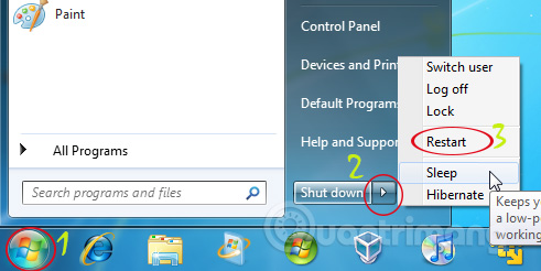 Restart Windows 7
