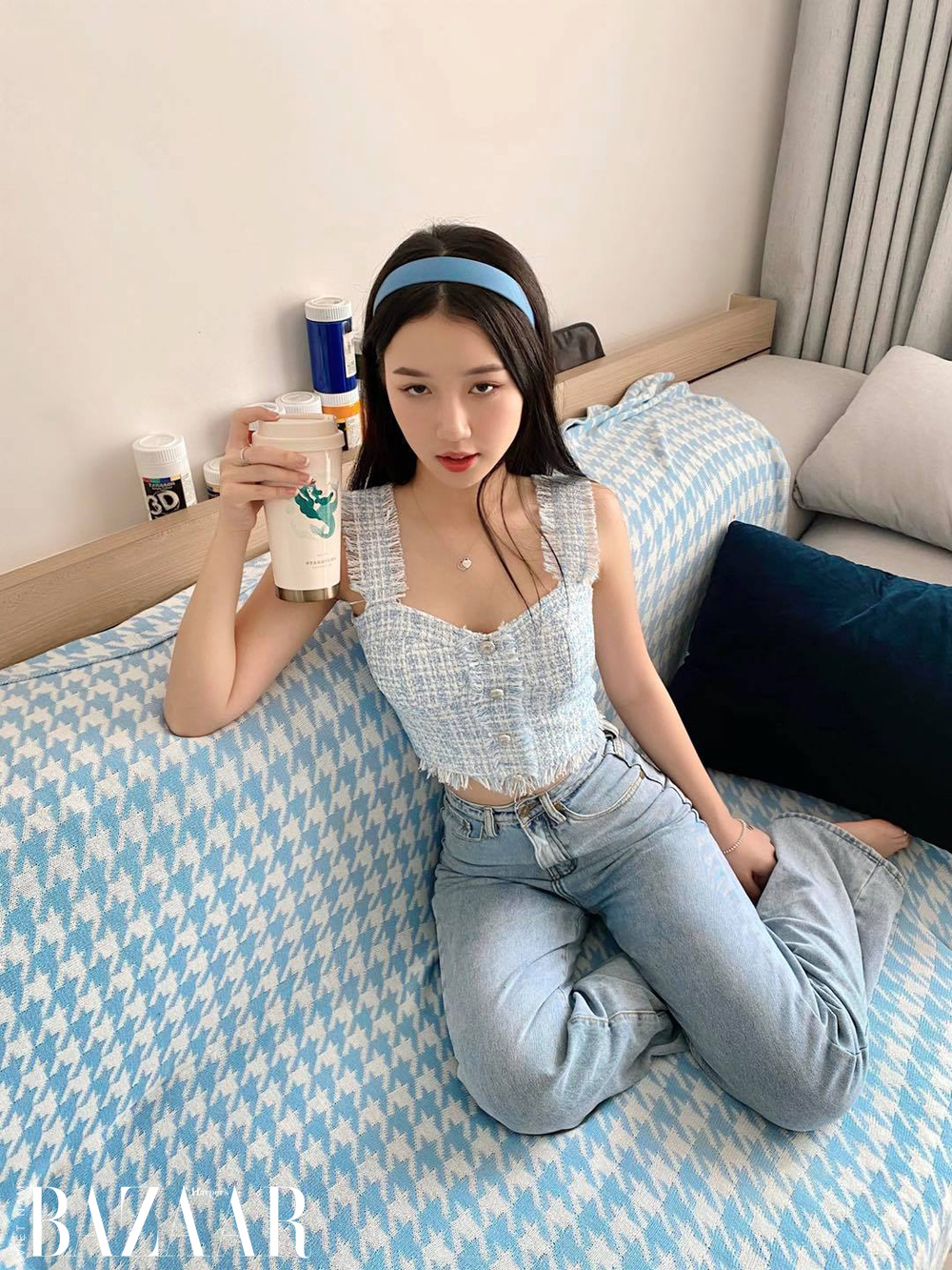 Fabric tweed landed the autumn streetstyle of Vietnamese stars