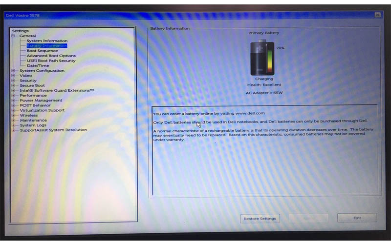 da xu ly xong ' The ac power adapter wattage and type cannot be determined '