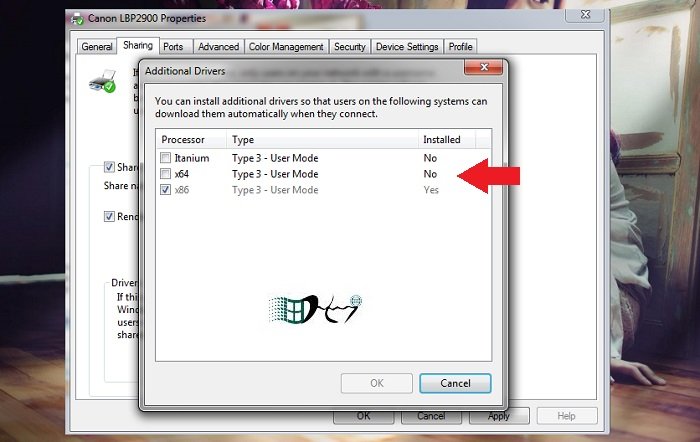 You click on the 64 bit item and click OK