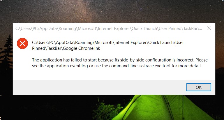 Fix the application failed to start side-by-side chrome.