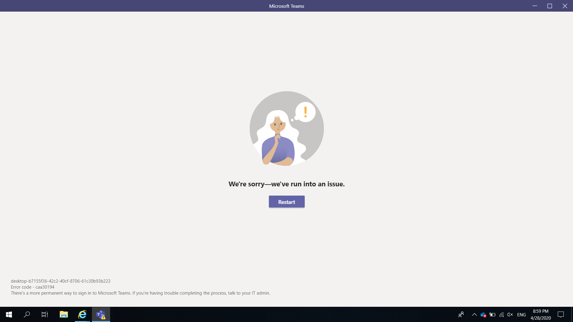 How to fix microsoft teams error code - 80270301