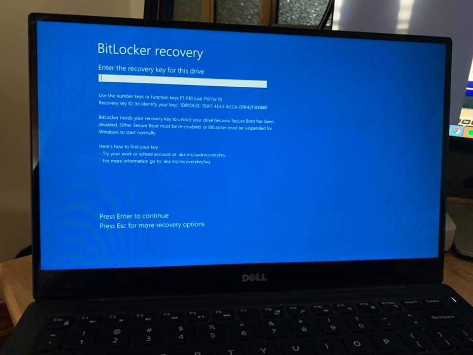 Cách tìm mã BitLocker recovery trên Win 10