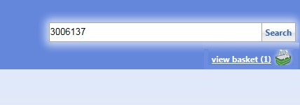 Select the view basket button in Microsoft Update Catalog.