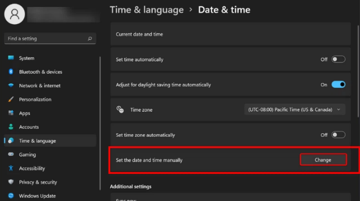 Select Date & time
