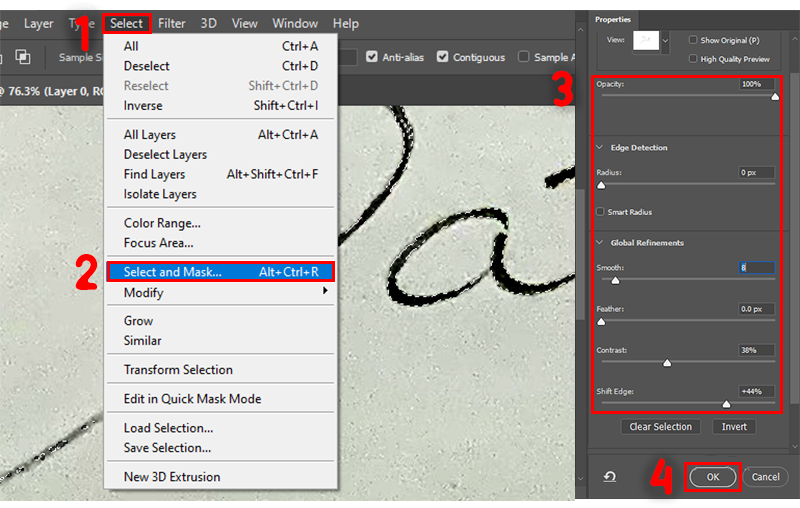 Select Select and Mask