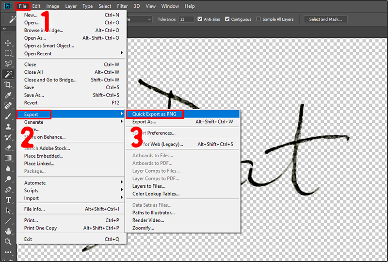 Save the file in PNG format > Done Save the file in PNG format > Done