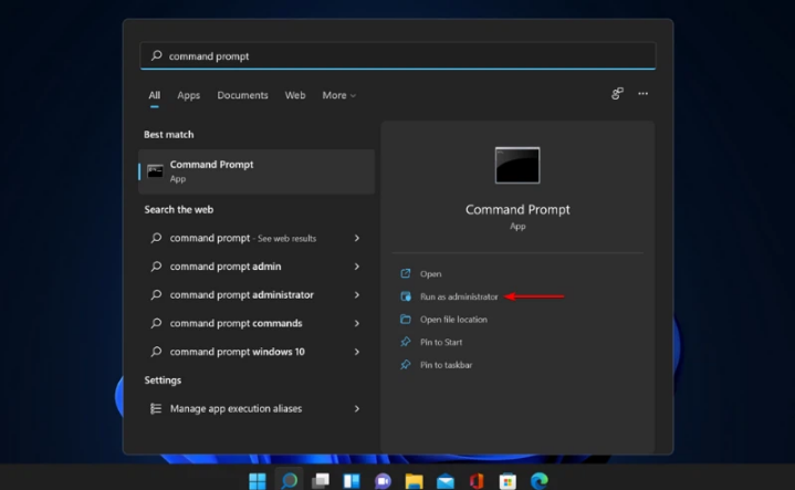 click Run as administrator