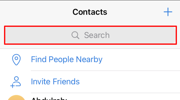 click on the search bar