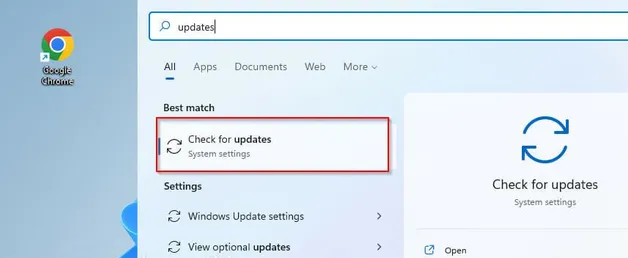 Click Check for Updates