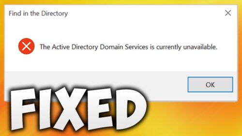 Fix the active directory domain services is currently unavailable