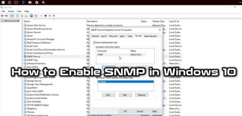 How to Enable SNMP Windows 10 PowerShell