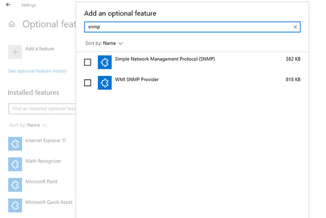 How to enable SNMP from Settings
