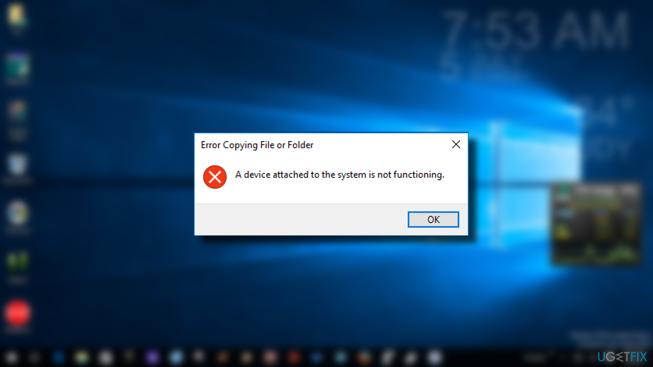 A device attached to the system is not functioning fix