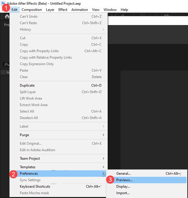 After Effects Preferences