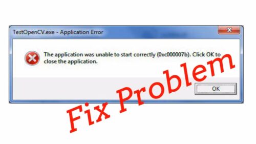 The application was unable to start correctly 0xc00007b