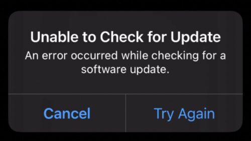 Unable to Check for Update on iPhone, iPad